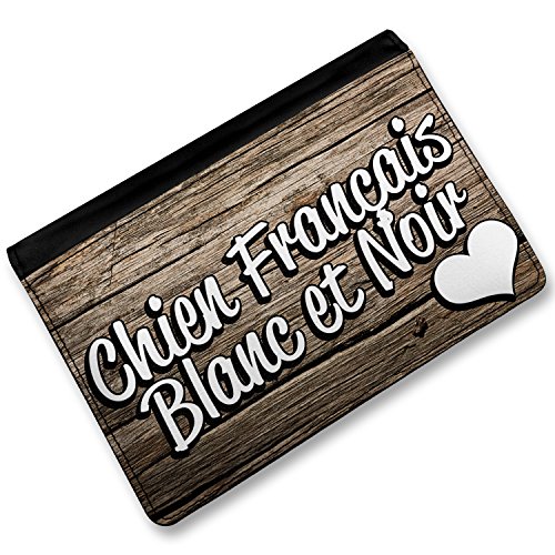 Chien Français Blanc et Noir Dog: Chien Rfid Passport Holder Chien Frana Ais Blanc Et Noir Dog Breed France Cover Case Wallet Neonblond 