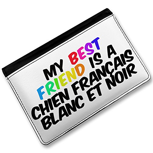 Chien Français Blanc et Noir Dog: Chien Rfid Passport Holder My Best Friend A Chien Frana Ais Blanc Et Noir Dog From France Cover Case Wallet Neonblond Breed