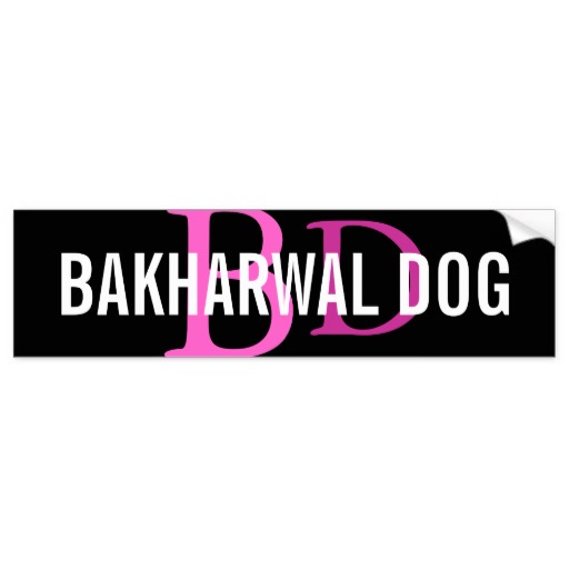 Bakharwal Dog: Bakharwal Bakharwaldogmonogramdesignbumperstickers Breed
