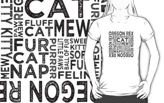 Oregon Rex Cat: Oregon Oregon Rex Cat Typography Breed